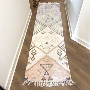 Urban Outfitters Aziza Printed Chenille Runner Rug 2' x 8'